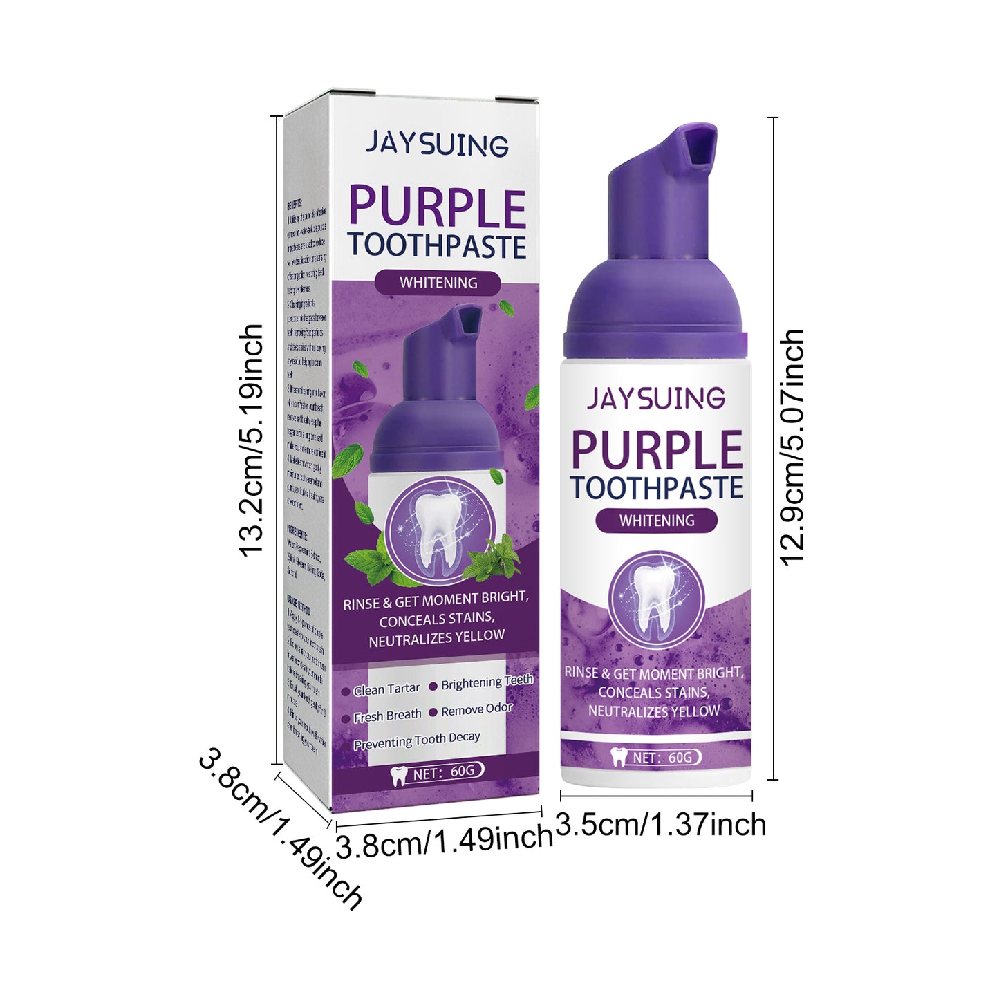 Jaysuing Purple Whitening Toothpaste