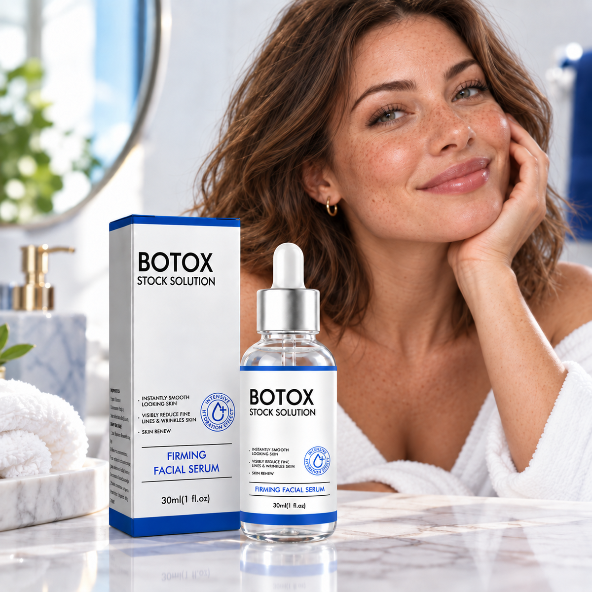 Illustrative lifestyle image with serum; actual packaging displays West Month branding